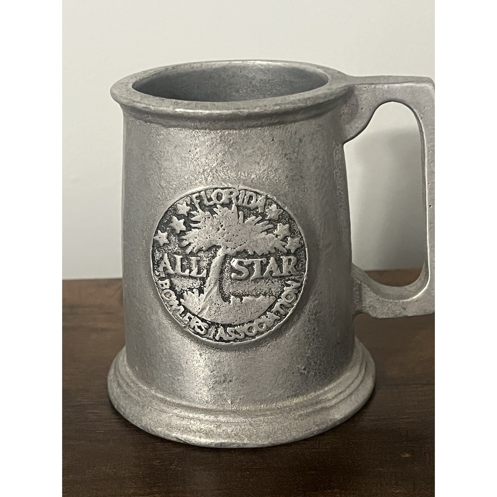 Florida All Star Bowlers Association Pewter Style Mug Trophy Tankard Vintage